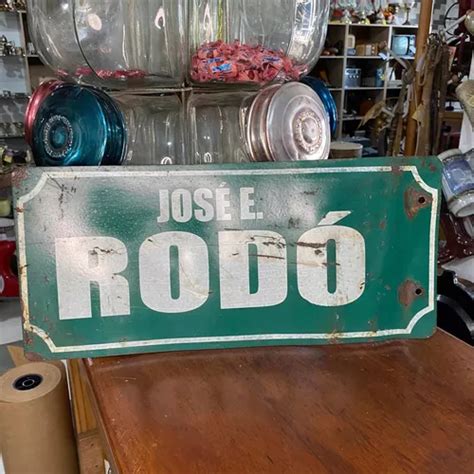 Placa De Rua Esmaltada Antiga Uruguaia Jos E Rod C D