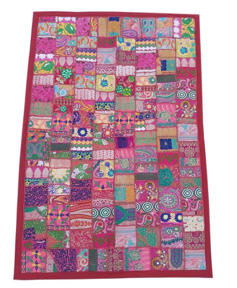 Sari Patchwork Wall Hanging Tapestry Indian Vintage Bohemian Etsy