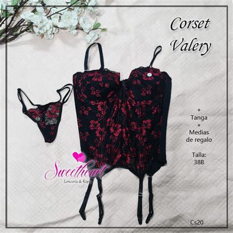 Corset Valery medias de regalo Talla L Sweetheart Lencería y Ropa