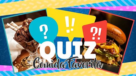 Quiz Escolha Um Qual A Sua Comida Favorita Youtube