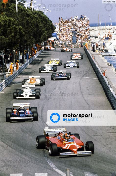 Gilles Villeneuve Ferrari Ck Leads Nigel Mansell Lotus Ford