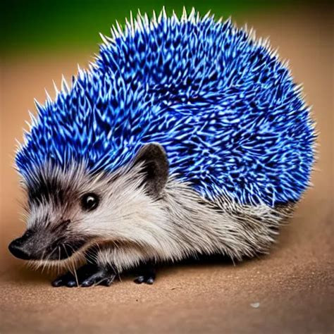 Photo Of A Real Blue Hedgehog Stable Diffusion