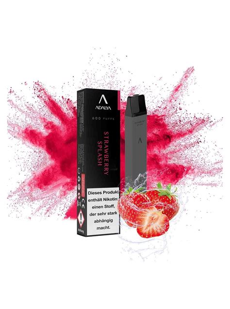 Adalya Einweg E Shisha ca 600 Züge Strawberry Splash 12 mg ml