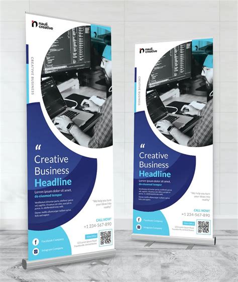 Creative Business Roll Up Banner Template Pull Up Banner Design Rollup Banner Design Banner