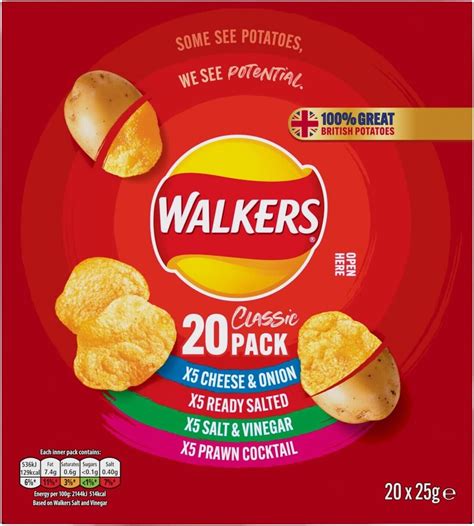 Walkers Classic Variety Multipack Crisps Box 20x25g Ebay