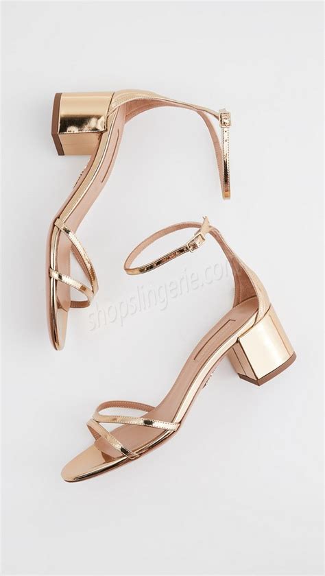 Aquazzura Mm Purist Sandals Soft Gold Best Quality Sale Up To