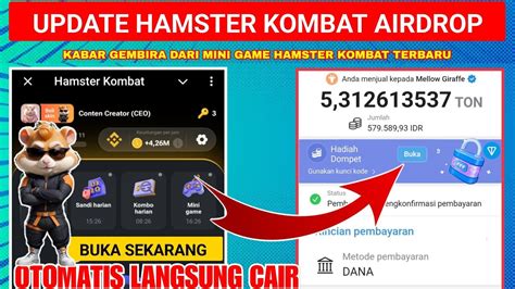 REVIEW CARA CEPAT MENARIK TOKEN DI HAMSTER KOMBAT LANGSUNG KE SALDO