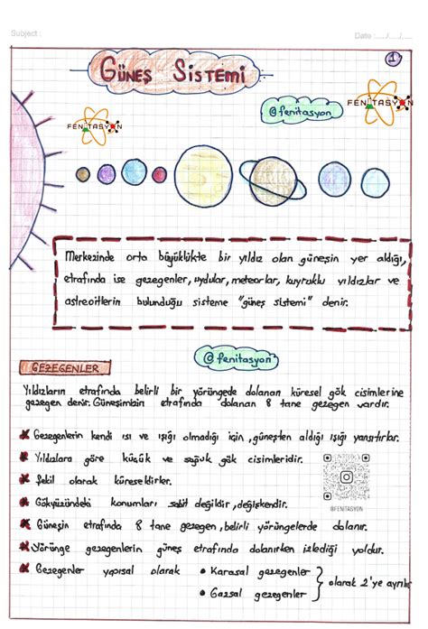 6 SINIF DERS NOTLARI FENİTASYON