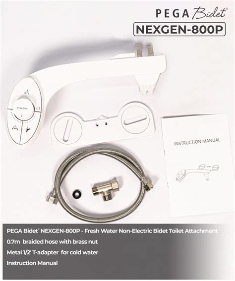 PEGA Bidet NEXGEN 800P Fresh Water Non Electric Bidet Toilet