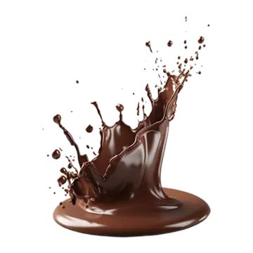 Spruzzata Di Cioccolato Sciolto Liquido Goccia Dacqua Dolce Immagine