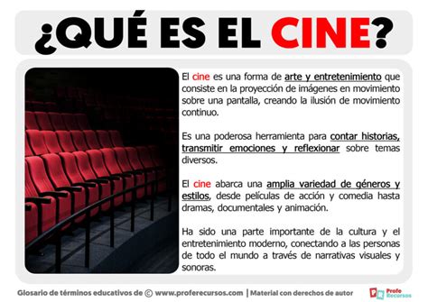 Qu Es El Cine Definici N De Cine