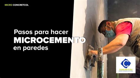 Pasos Para Hacer MICROCEMENTO En Paredes YouTube