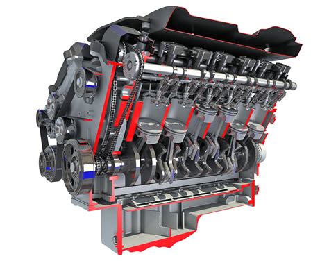 3D Models - Cutaway V12 Engine – 3D Horse