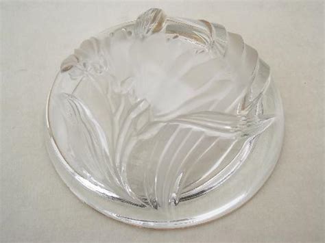 Gold French Iris Mikasa Studio Nova Japan Crystal Dish And Covered Box