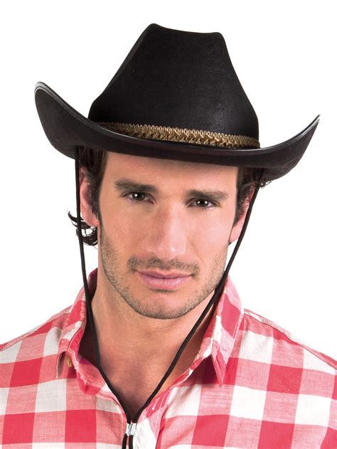 Chapeau cowboy noir liseré marron adulte Deguise toi achat de