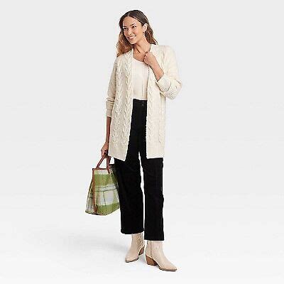 Women S Open Front Cardigan Knox Rose Cream Xs Ebay