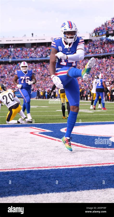 Oct 9th 2022 Stefon Diggs 14 Celebrates His Touchdown By Punting The Ball Into The Stands