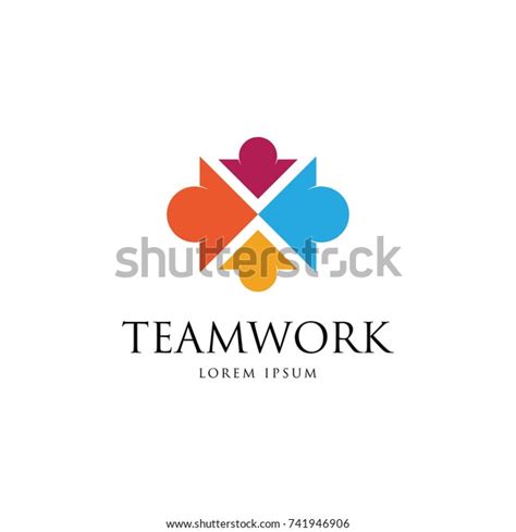 Teamwork Logo Stock Vector Royalty Free 741946906 Shutterstock