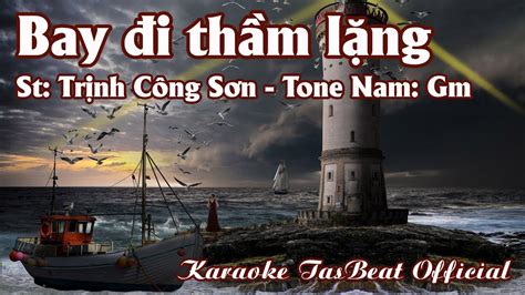 Karaoke Bay Đi Thầm Lặng Tone Nam TAS BEAT YouTube