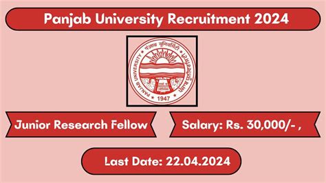 Panjab University Recruitment 2024 Monthly Salary Up To 30 000 Check