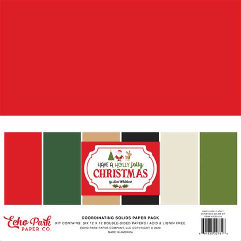 Have A Holly Jolly Christmas Solids Kit Echo Park Paper Co