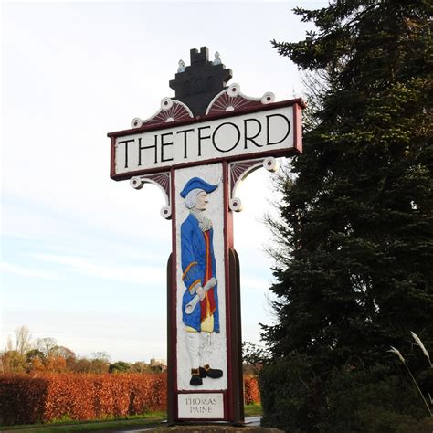 Thetford Town Sign © Adrian S Pye Geograph Britain And Ireland