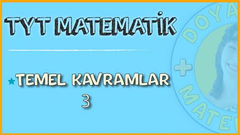 TYT Matematik Temel Kavramlar 3 YouTube