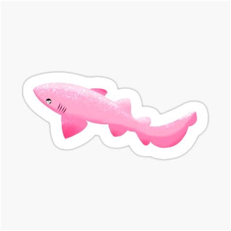 Pink Shark Sticker Sticker For Sale By Pastelsharkart Redbubble