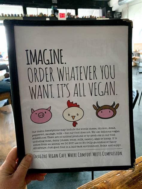 Menu at Imagine Vegan Cafe, Memphis, Young Ave