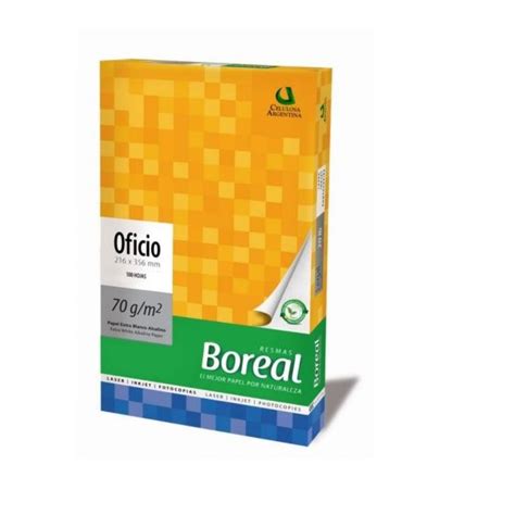 RESMA BOREAL OFICIO 70 GRS Formato 21 6 X 35cm 500 HOJAS Gaireno