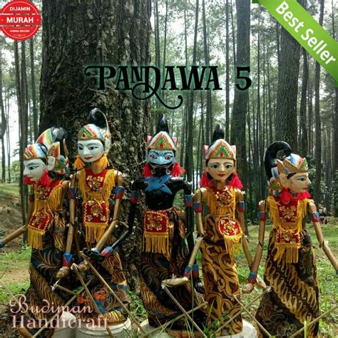 Jual Wayang Golek Pandawa Set Yudistira Bima Arjuna Nakula Sadewa