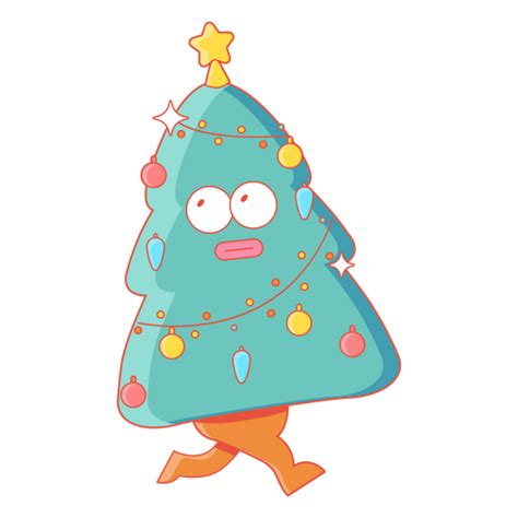 Diseño Png Y Svg De Árbol De Navidad De Dibujos Animados Para Camisetas