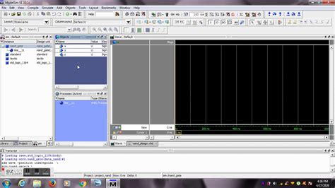 How To Use Modelsim Compile And Simulate A Vhdl Code For Nand Gate