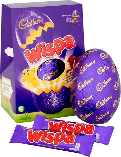 Cadbury Wispa Large Chocolate Easter Egg 249g Amazon Co Uk Grocery