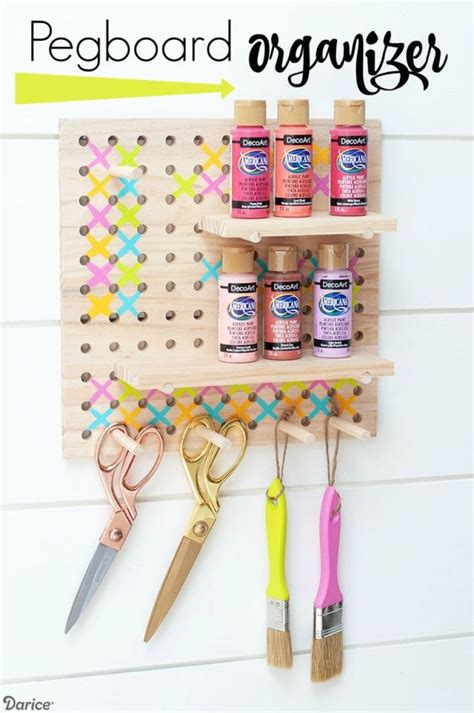 Craft Room Pegboard Organization Idea Peg Board Craft Room Pegboard Organization