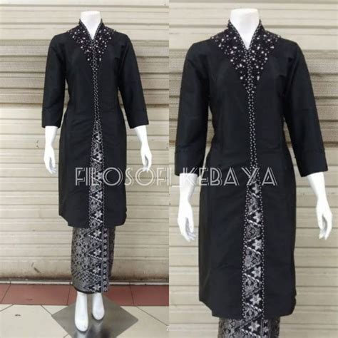 Jual Sk Kebaya Kurung Taffeta Melayu Kerah V Mutiara Kebaya Kurung