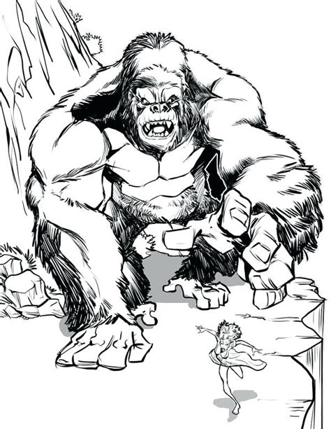 King Kong Coloring Pages At Free Printable Colorings