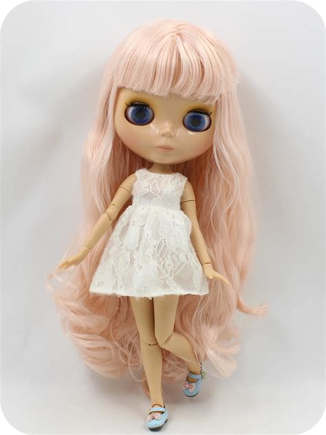 Neo Blythe Mu Eca Con Cabello Rosado Piel Bronceada Cara Linda Y