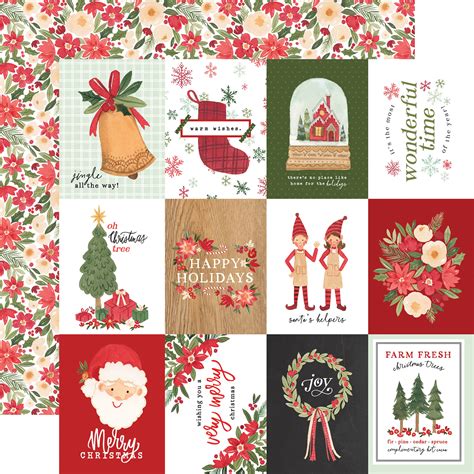 Letters To Santa 3x4 Journaling Cards 12x12 Patterned Paper Echo