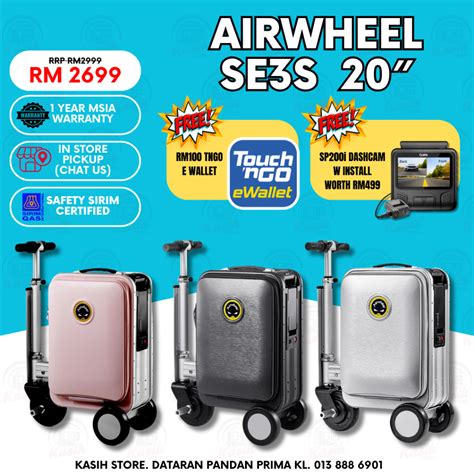 Airwheel Se3s Smart Riding Case Mobility Scooter Electric Luggage Travel Boarding Case Shopee