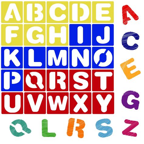 Buy Karty Alphabet Letter Stencil Set for Kids and Adults - Painting ...