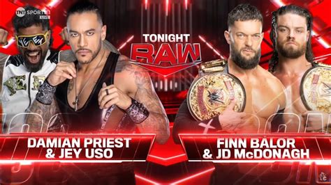 Damian Priest And Jey Uso Vs Finn Bálor And Jd Mcdonagh 2 2 Raw Sep 2