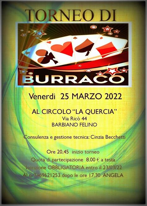 Torneo Di Burraco Circolo La Quercia