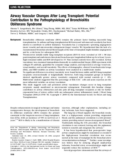 (PDF) Airway Vascular Changes After Lung Transplant: Potential Contribution to the ...