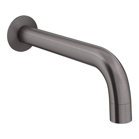 Arezzo Brushed Gunmetal Grey Wall Mounted Bath Spout Victorian