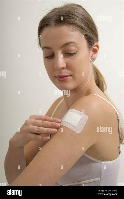 Band Aid Arm Stock Photo Alamy