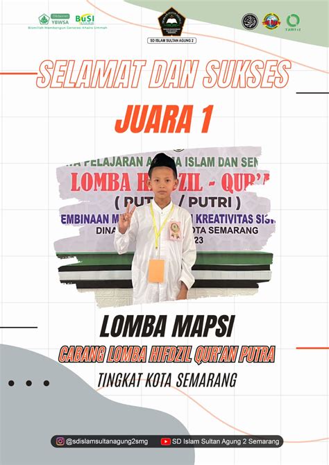 Siswa Sd Islam Sultan Agung 2 Semarang Berhasil Memenangkan Lomba Mapsi