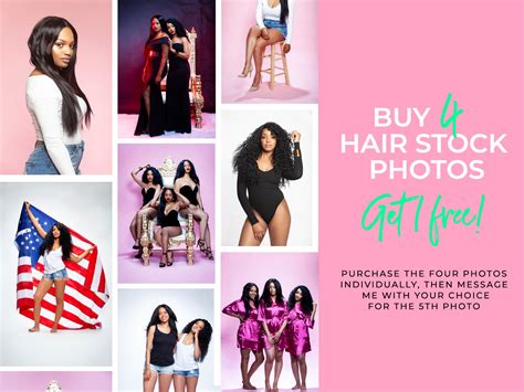 Hair Stock Photo Bundle Hair Extensions Business Product - Etsy