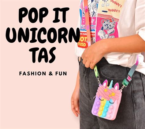 Pop It Tas Unicorn Fidget Toys Eenhoorn Unicorn Speelgoed