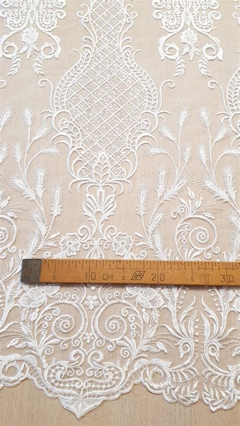 Ivory Embroidery On Tulle Fabric D Lace Embroidery Lace Fabric